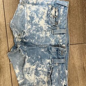 True Religion Light Blue Denim Shorts